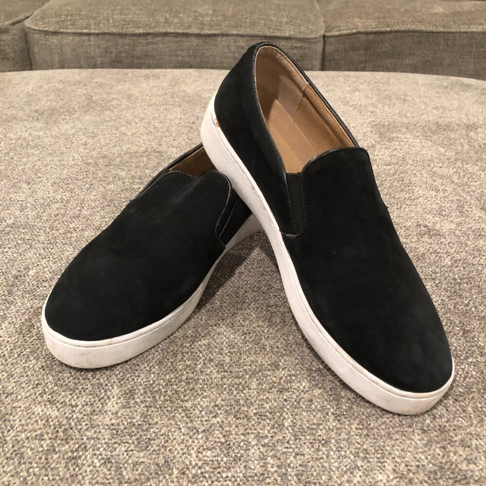 Vionic Slip-On Black Suede Sneakers, Size 8.5